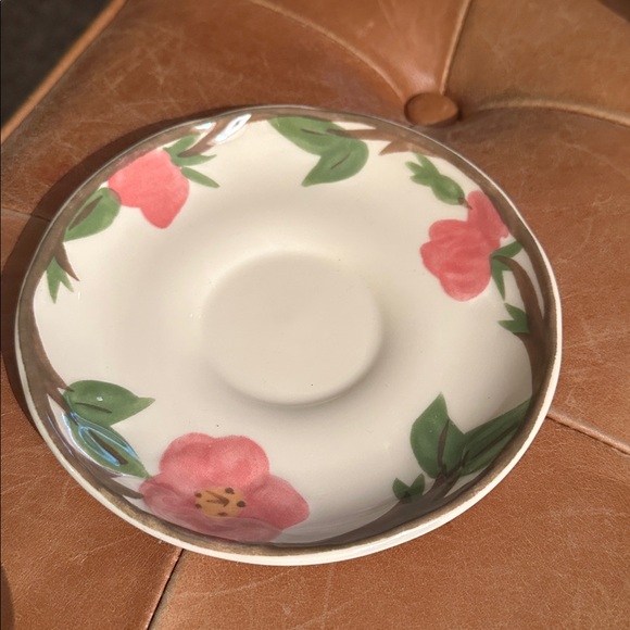 Franciscan Desert Rose Teacup & Saucer Set Pink & Green Cottage Core set6 - Picture 3 of 6